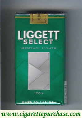 Liggett Select Menthol Lights 100s cigarettes soft box